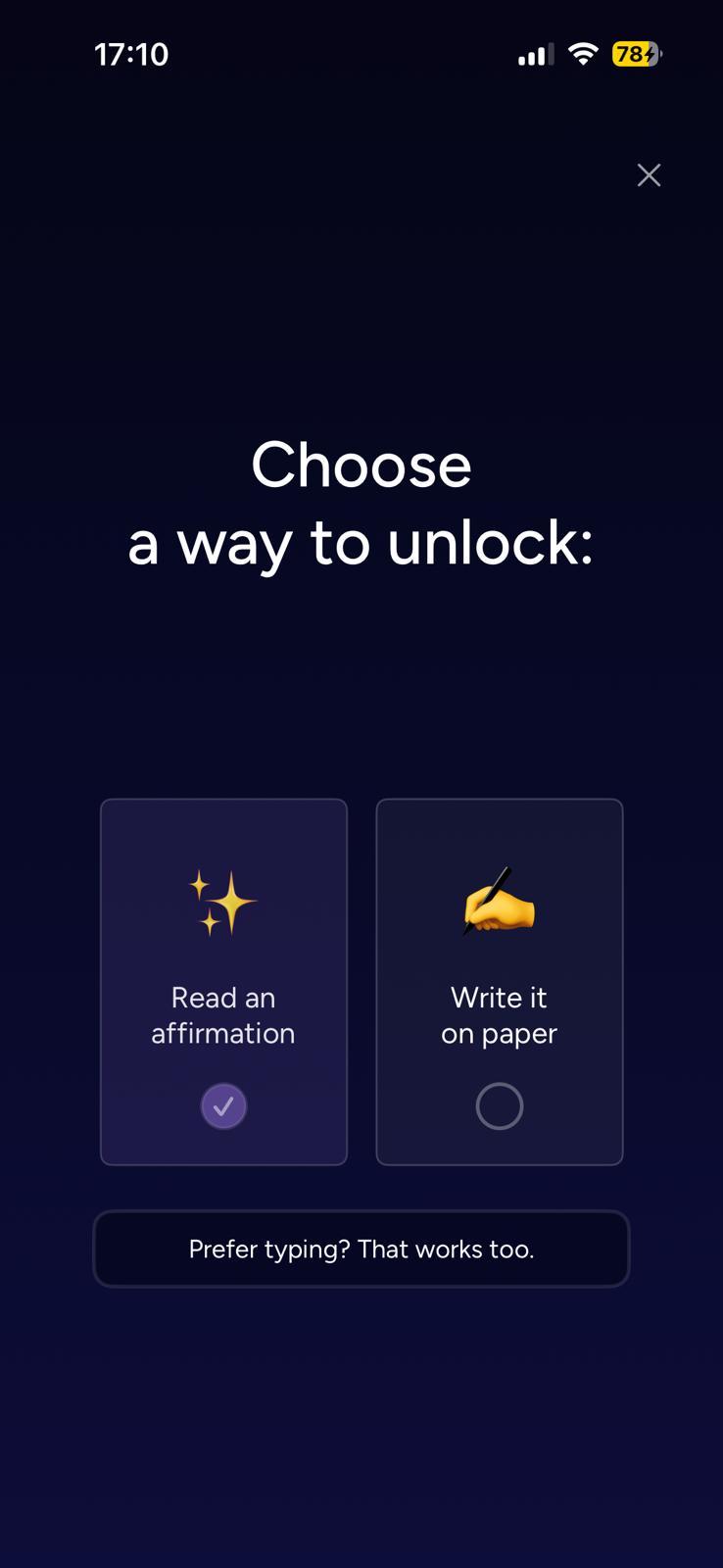 Affirm with intention